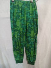 Minecraft Boys Green Printed Pajama Pant Set Size 6/7