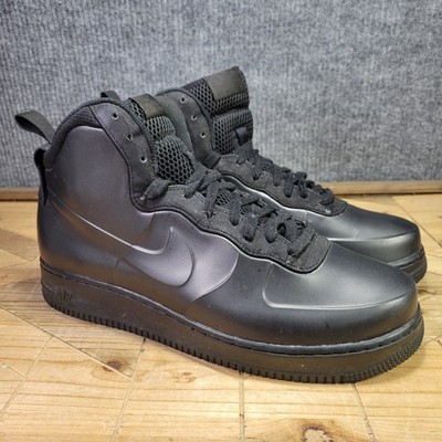 Nike Air Force 1 Foamposite Cup Triple Black Mens Sneakers Size 12 AH6771-001