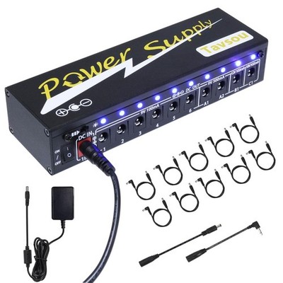 Power Supply for Guitar Effect Pedals 10 Isolated DC Output 9V/12V/18V for Effec