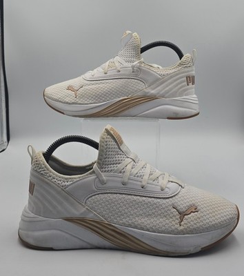 Puma Softride Ruby Luxe 377580-10 Womens 8 Athletic Running Shoes Beige Sneakers