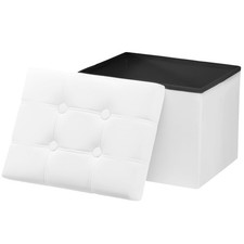 Storage Ottoman Foot Rest Stool, 17 inch Velvet Footstool Bench, Short Ottoma...