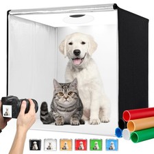 Photo Studio Light Box Photography 32x32 with 100 LED and 6 Colors Backdrops Pho