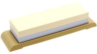 Japanese Sharpening Stone, Dual-sided #1000 and #3000 Grit with Rubber Base, ...