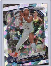 2025 Panini Prizm WNBA DiJonai Carrington #9 Cracked Ice Minnesota Lynx