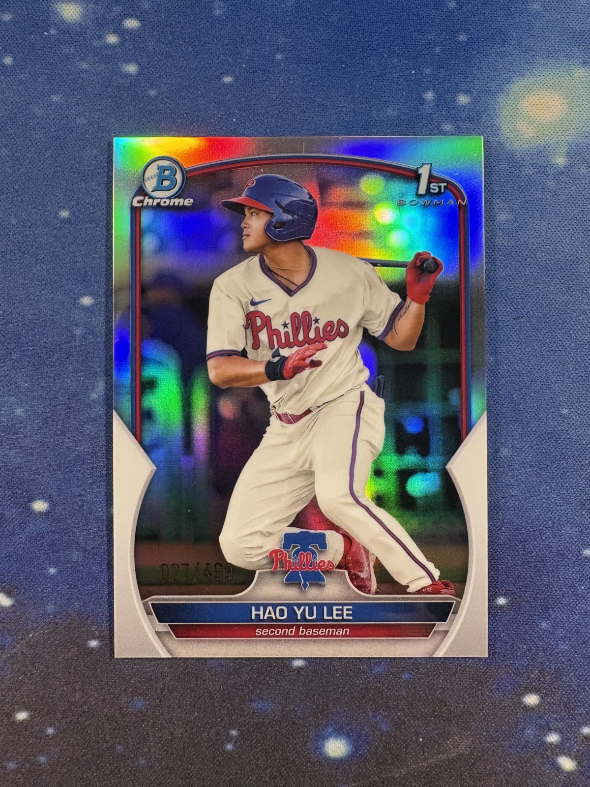 Hao Yu Lee 2023 Bowman Chrome #BCP-52 1st Refractor /499 Phillies Tigers