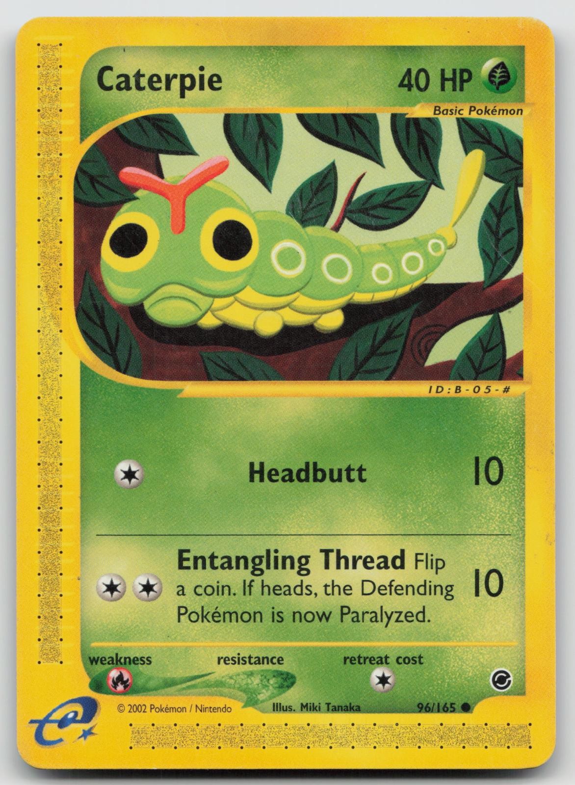 Caterpie 96/165 Common Expedition Base Set Pokemon Lightly Played