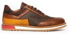 EXTON 9511 SNEAKERS SPORTS SHOES MEN LACES LACE UP LEATHER PRINTED BACK