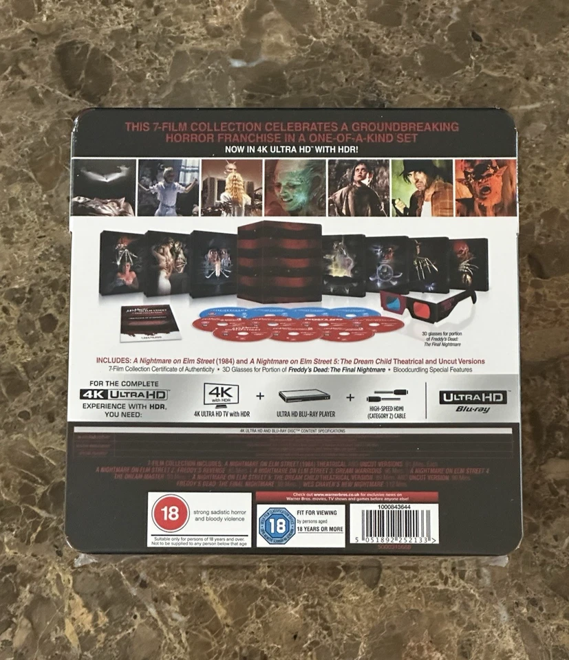 Nightmare On Elm Street 7-Film Steelbook 4K + Blu-ray UK Horror Set - Image 3 of 4