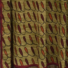 Sanskriti Vintage Saree Green Pure Crepe Silk Printed-Fabric Patch Sari Fabric