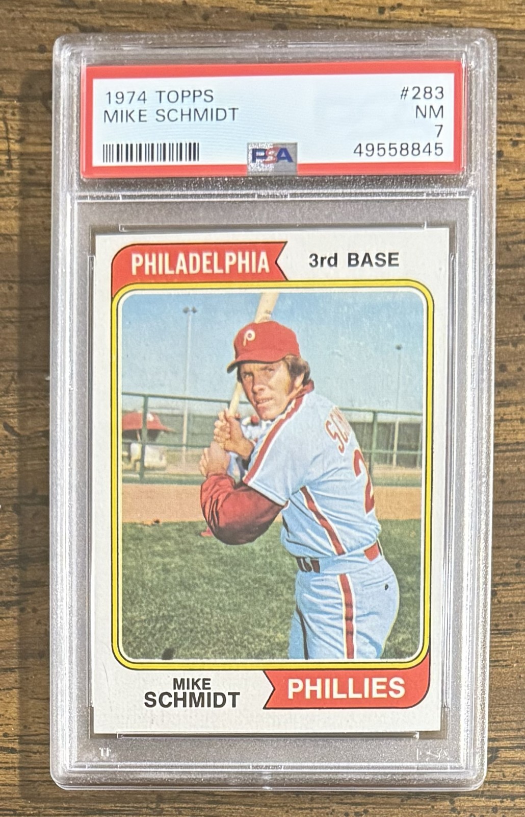 1974 Topps Baseball #283 Mike Schmidt PSA 7 NM