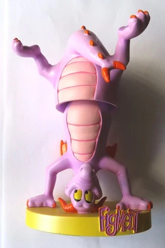 Disney Epcot Figure Figment Standing Upside Down Bobble Butt 7"