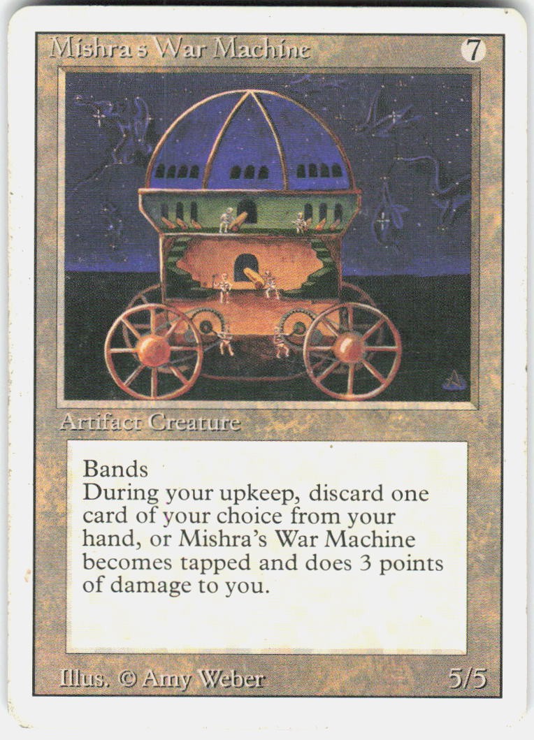 Mishra's War Machine Rare Revised Edition Magic: The Gathering Heavily Played