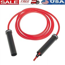Weighted Speed Rope Cardio HIIT Workouts Adjustable Length W/ Fitness Guide New