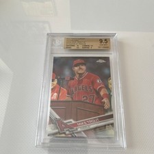 2017 Topps Chrome Photo Variation Refractor Mike Trout (Red Jersey) #200 BGS 9.5