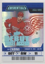 2019 Upper Deck Credentials Debut Ticket Access 353/499 Tier 3 Filip Zadina z6b