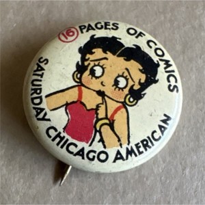 1940 Betty Boop Saturday Chicago American Comics 16 Pages Pinback Green Duck Co.