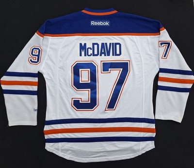 Connor McDavid Edmonton Oilers Reebok White Jersey size M