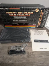 1989 Reconton Compact Disk Speaker Surge Protector - Model SCC200 W/ Manual