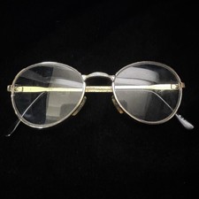 Wire Rim Prescription Eyeglasses Vintage Gold Tone Oval