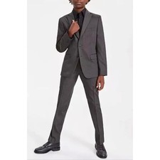 Boys&rsquo; Charcoal 2-Piece Suit Set (Blazer + Pants) &ndash; Polyester/Rayon &ndash; Size 12-14