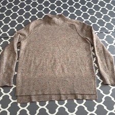LOFT Women's Mock Neck Pullover Sweater Size Medium Gray Confetti