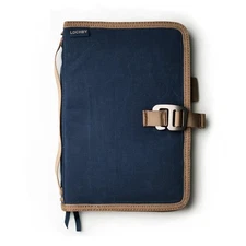 Lochby Field Journal Blue A5 Planner Cover | Water Resistant Waxed Canvas |