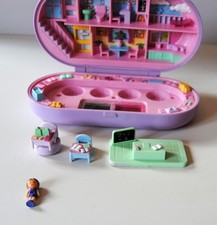 Bluebird Polly Pocket 1992 Vintage Stamping School Playset Purple Compact 1 doll