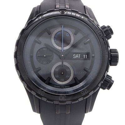 EDOX Grand Ocean Chronograph 10th 01123 DayDate 300m Black SS CE Men Automatic