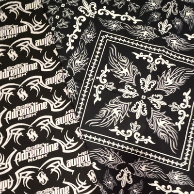 2pk - VTG SoBe Adrenaline Rush Bandana & Y2K Tribal Colorfast Cotton Bandana