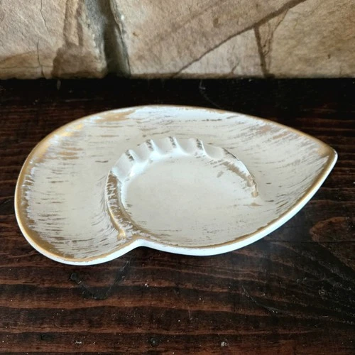 HAEGER Gold Accent Tweed 22k Gold Accent Cigarette ASHTRAY Retro Vintage MCM