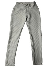 Shein Womens Textured Gray Stretch Leggings M