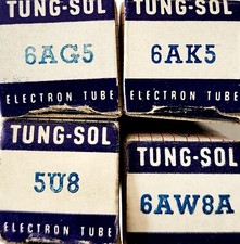 Tung-Sol Electron Tubes Lot Of 4 In Box Untested Vintage Electronics ELECTUBE
