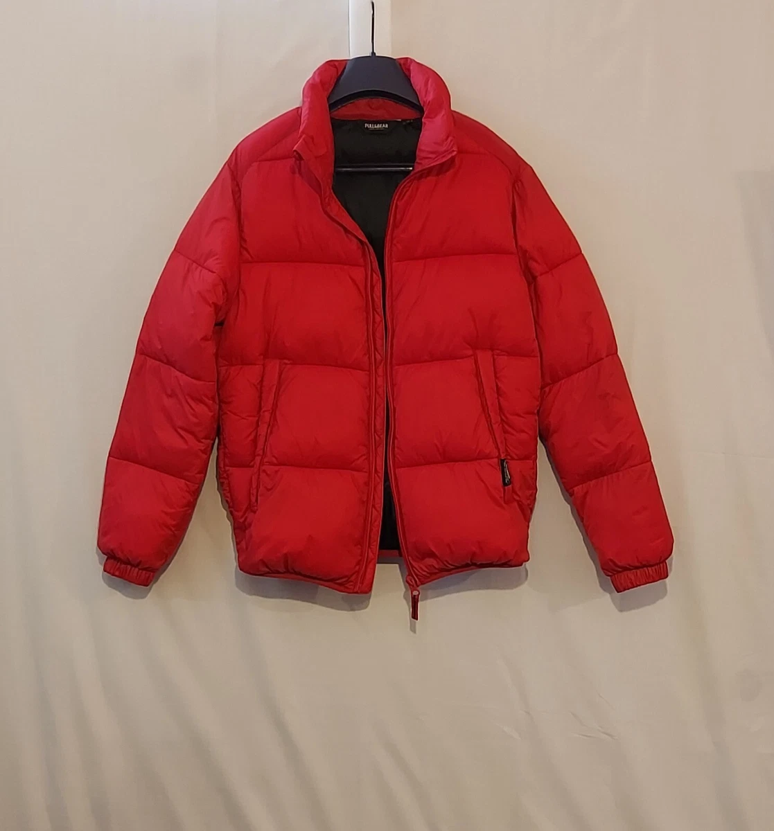 Pull and bear clearance red puffer jacket