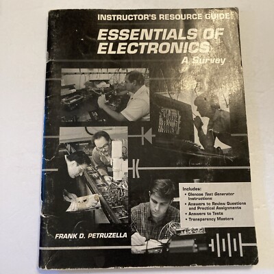 1993 Instructors Guide Essentials Of Electronics Frank Petruzella with Disks