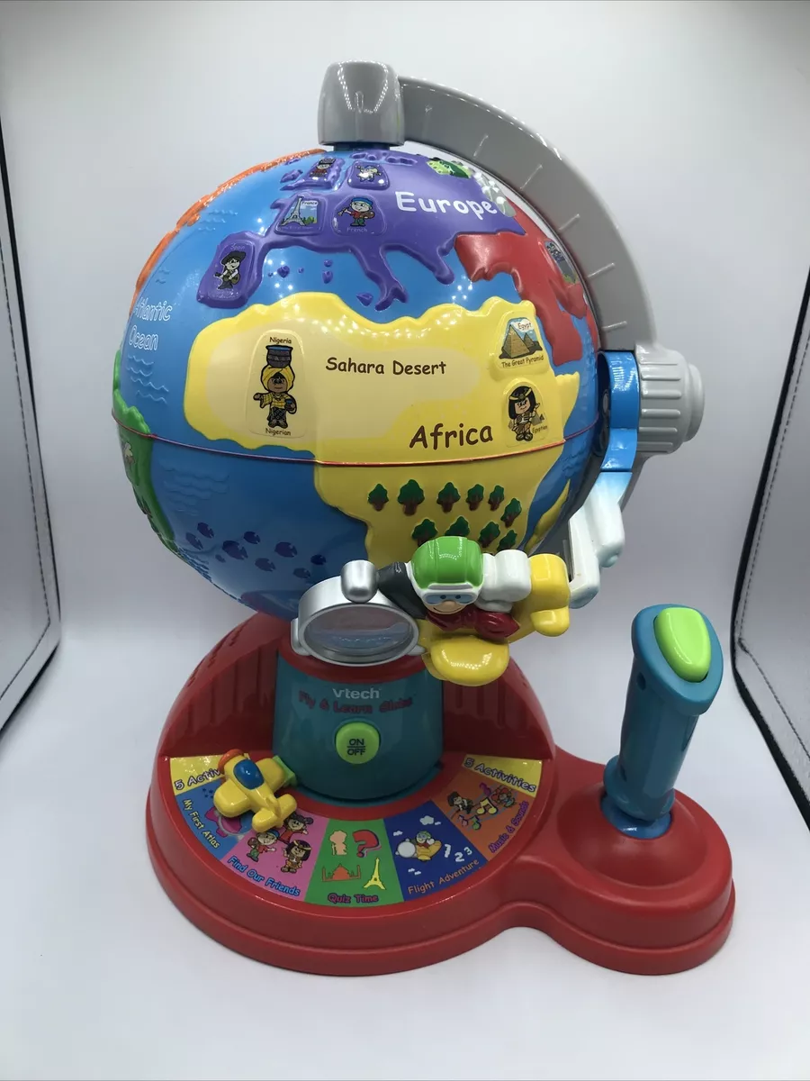 Vtech Fly And Learn Globe Interactive Educational Talking Kids Atlas  Geography