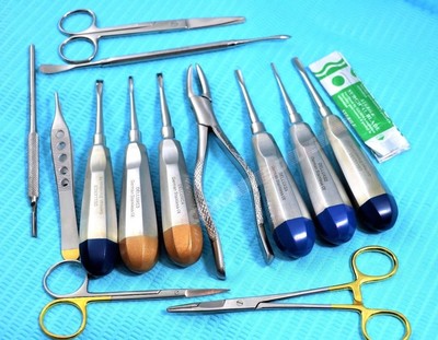 Premium German Set Veterinary Dental Extraction Instruments Kit Forceps