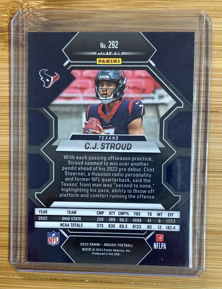 2023 Panini Mosaic Football C.J. Stroud Mosaic Green Prizm #292💥SSP📈M.V.P. ??? - Image 2 of 2