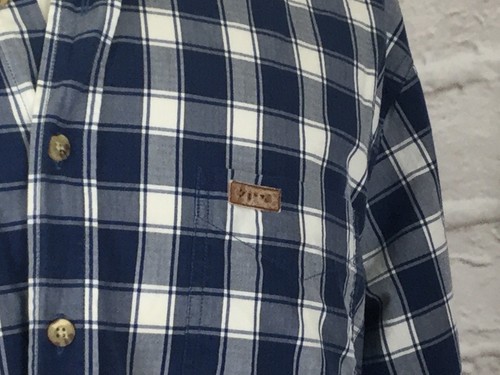 Carhartt Mens XL Blue Plaid Long Sleeve Button Front Shirt - Picture 2 of 6