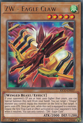 Yugioh KICO-EN037 ZW Eagle Claw (Rare)