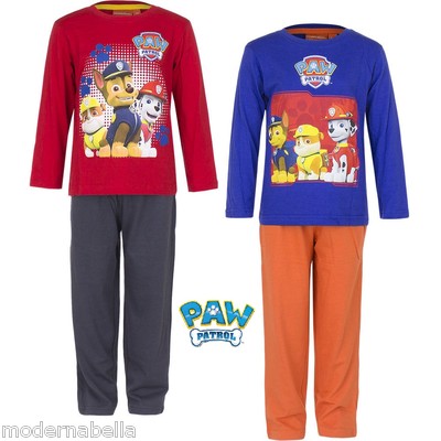 Paw Patrol Schlafanzug Kind Offizielles Produkt Baumwolle 100% 3,4,5,6 Alter