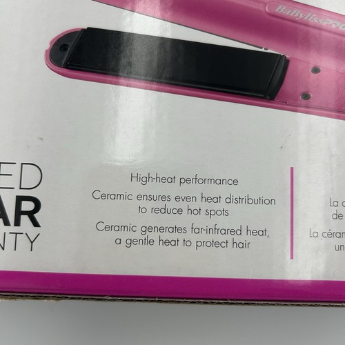 Babyliss Pro Ceramic Hair 1" Glätteisen Pink unbenutzt hohe Wärmeleistung - Bild 10 von 11