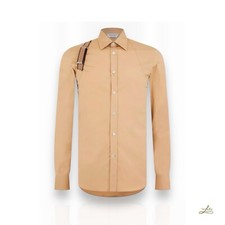 Alexander McQueen Beige Harness Shirt Size 16.5 Men’s Luxury Made in Italy