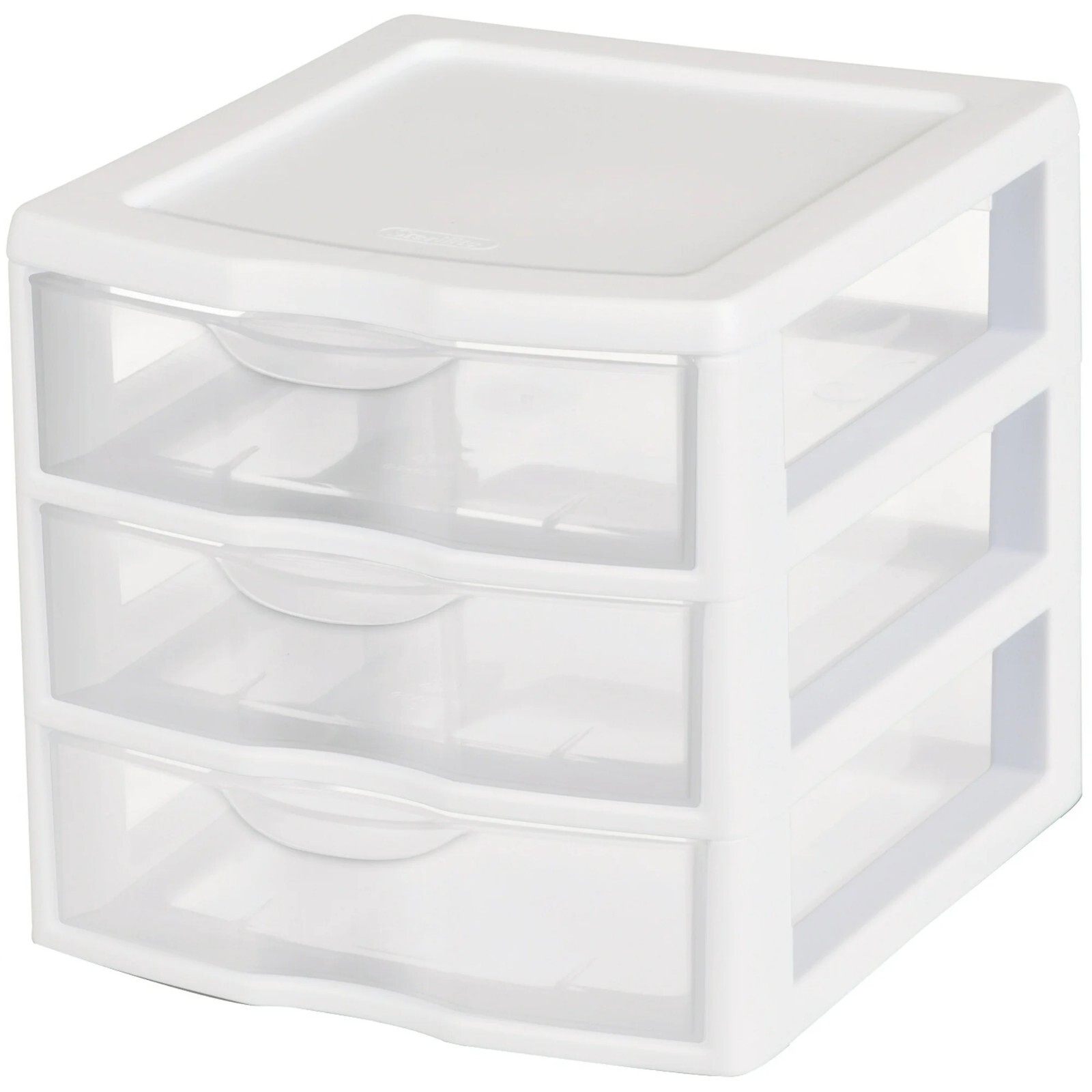 Sterilite 3 Drawer Unit Plastic, White