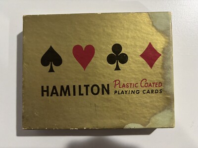 HAMILTON Plastic Coated Playing Cards Bridge Poker 2 Complete Decks