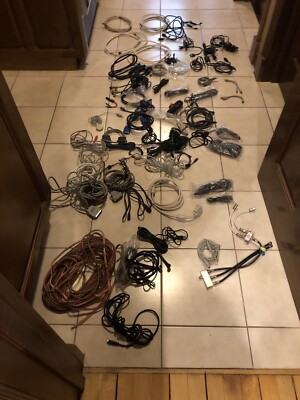 Mixed Lot of  67 Computer Cables  Power Cord VGA USB  