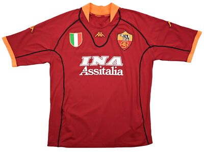 Kappa 2001-02 AS ROMA SHIRT TRIKOT XL | eBay