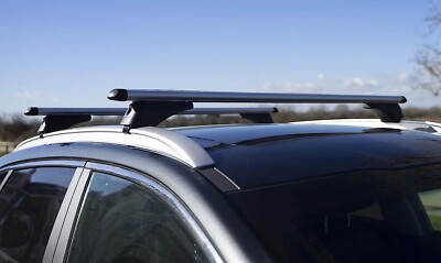 Summit Aluminium Flush Solid Rail Cross Roof Bars Universal 120cm