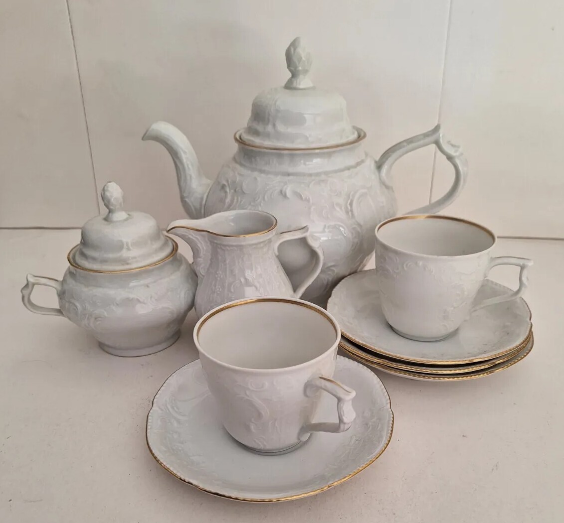 Rosenthal tea set Classic Rose Sanssouci Teapot Cream Sugar Cup