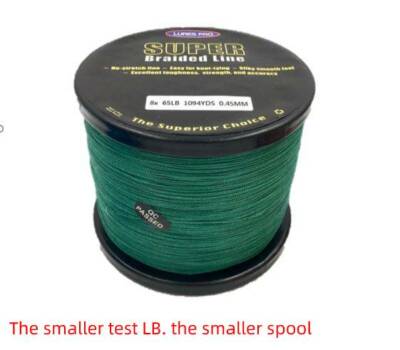 1100 Yard Fishing braided Fishing Line  10 12 15 20 25 30 40 50 lb 65LB 80 LB