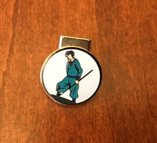 Vintage Male  Golf Hat Clip With Magnetic Ball Marker. Free Shipping.